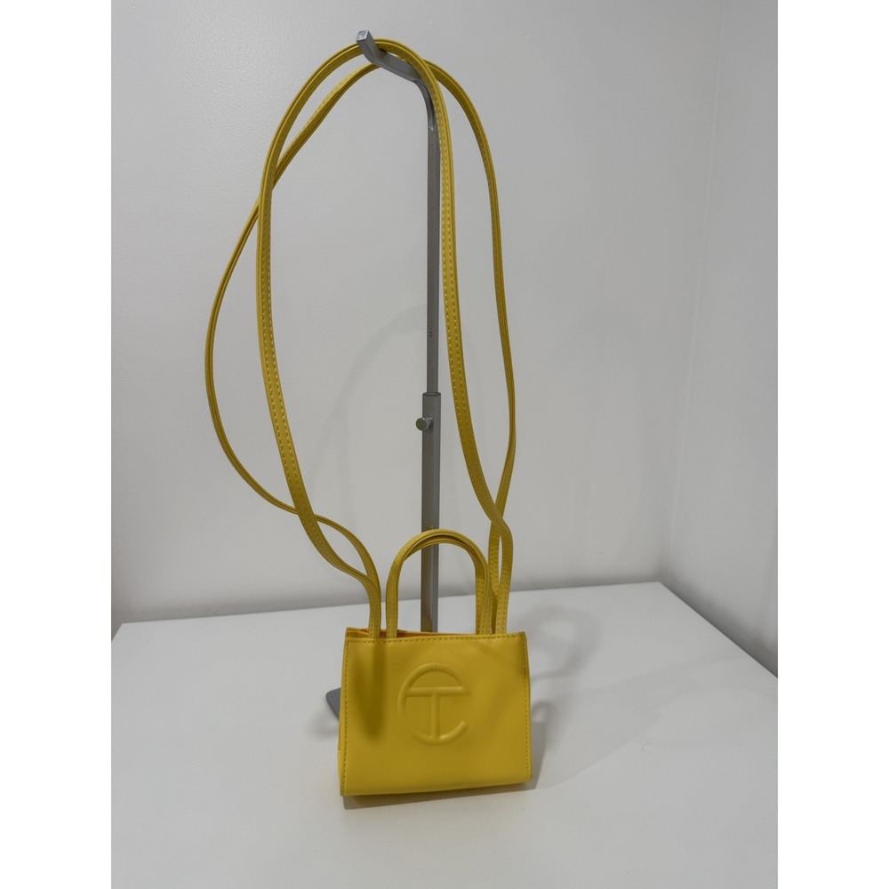 TELFAR Yellow Small Crossbody Tote Handbag Vegan Leather